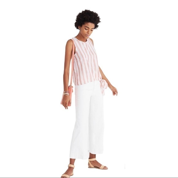 Madewell Side-Tie Tank in Marcia Stripe - Picture 1 of 5